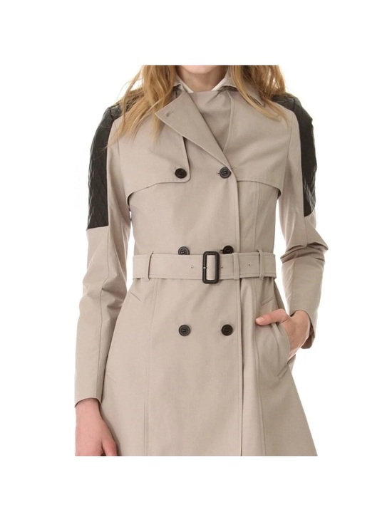Mackage Jackets & Blazers - Mackage Lilith Trench Coat Leather Shoulders S